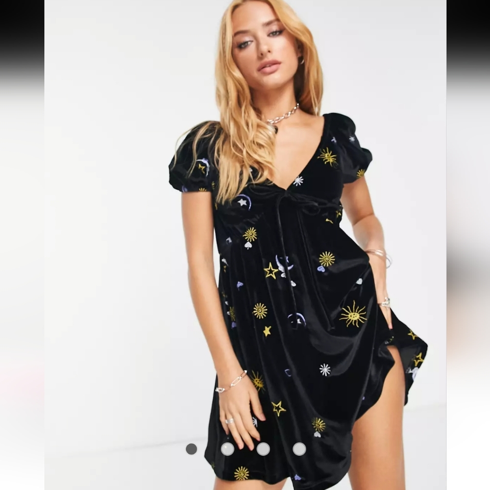 Asos velvet mini dress NWOT